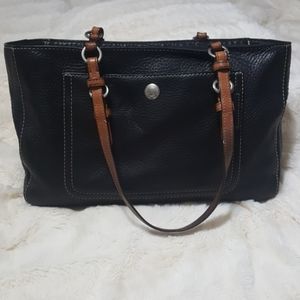 Coach Chelsea black pebbled leather tote F10892